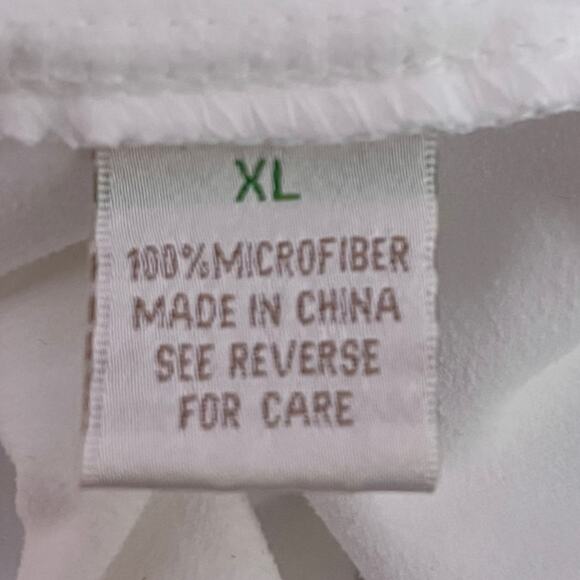 Monarch Cypress White Microfiber Bathrobe Mens XL Belted Spa Pool 3/4 Length - Picture 8 of 10